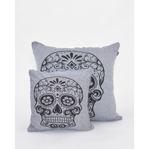 Διακοσμητική Μαξιλαροθήκη The Skull σε 4 Αποχρώσεις 40x40cm Μπλε