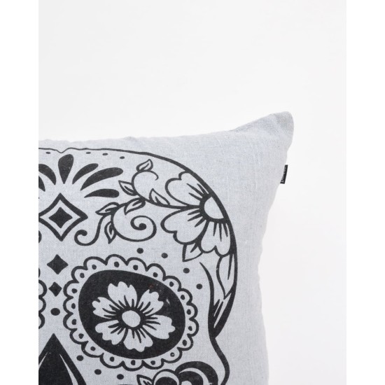 Διακοσμητική Μαξιλαροθήκη The Skull σε 4 Αποχρώσεις 40x40cm Γκρι απαλό