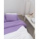 Μακό Βαμβακερό Πανωσέντονο Finejersey Art σε 6 Αποχρώσεις Μονή (165x260cm) Λιλά