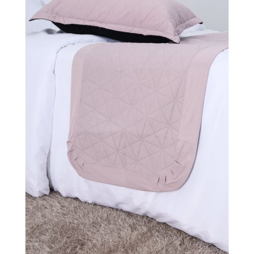 Microsilk Καπιτονέ Δίχρωμη Τραβέρσα με Φραμπαλά Horizon 5 αποχρώσεις Τραβέρσα | 60X240cm Πούδρα