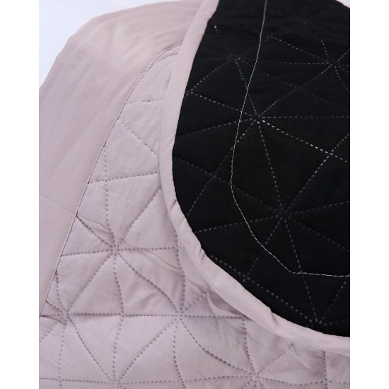 Microsilk Καπιτονέ Δίχρωμη Τραβέρσα με Φραμπαλά Horizon 5 αποχρώσεις Τραβέρσα | 60X240cm Πούδρα