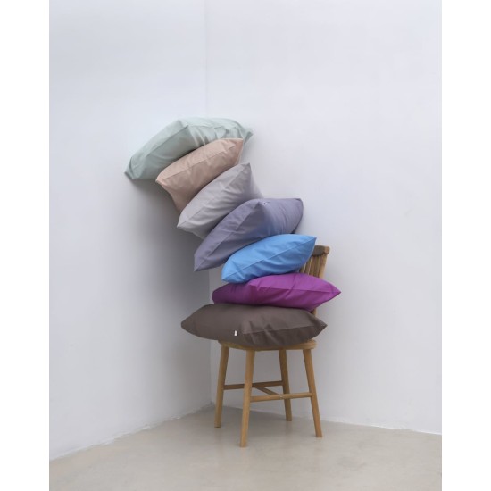 Ζεύγος Βαμβακερές Μαξιλαροθήκες Daker 50x70cm Φούξια