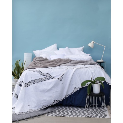 Χειροποίητη Βαμβακερή Κουβέρτα Βελονάκι Dantela Beniz Bo Maison 240x280cm Super Υπέρδιπλη (240x280cm) Άσπρο Χειροποίητη Βαμβακερή Κουβέρτα Βελονάκι Dantela Beniz Bo Maison 240x280cm Super Υπέρδιπλη (240x280cm) Άσπρο