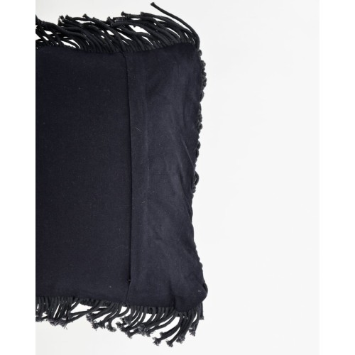 Boho Βαμβακερή Μακραμέ Μαξιλαροθήκη Φιγούρας Tagger σε 8 Αποχρώσεις 40x40cm Μπλε Σκούρο