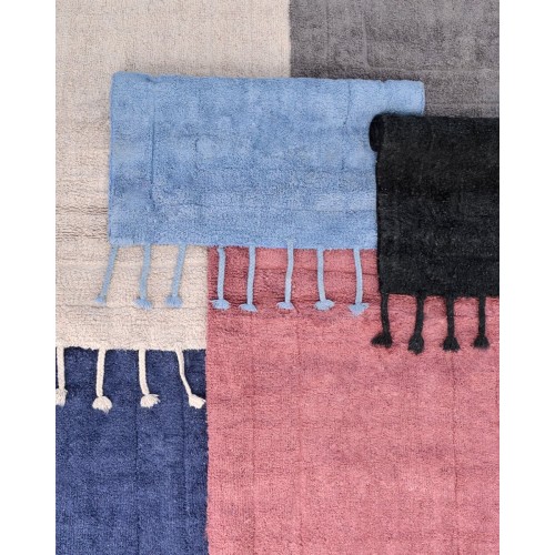 Βαμβακερό Χαλάκι με Πλεκτό Κρόσσι Alaska σε 9 Αποχρώσεις 45x75cm Γκρι