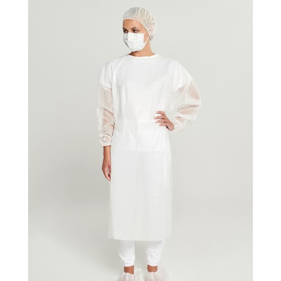 Ολόσωμη Non Woven Ρόμπα Ποδιά Μίας Χρήσης Protect One Size Άσπρο Ολόσωμη Non Woven Ρόμπα Ποδιά Μίας Χρήσης Protect One Size Άσπρο