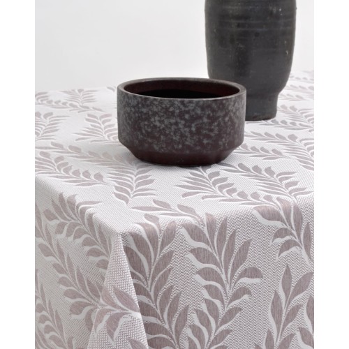 Ζακάρ Τραπεζομάντηλο με Γαλλική Γωνία Lille σε 2 Αποχρώσεις 8 ατόμων (135x220cm) Σοκολά