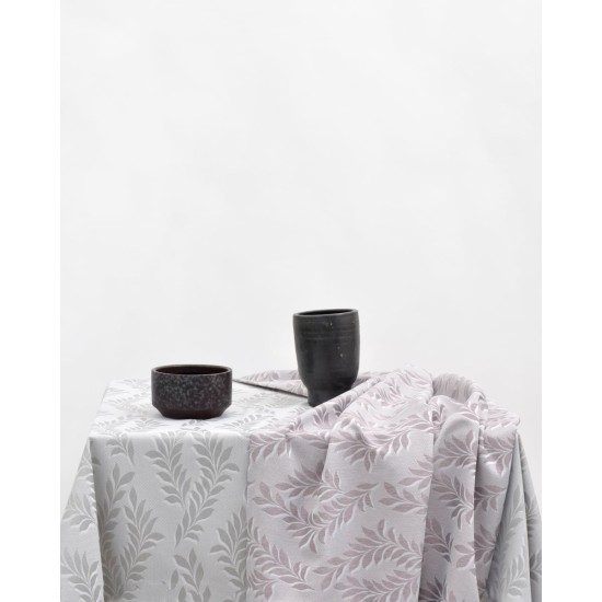 Ζακάρ Τραπεζομάντηλο με Γαλλική Γωνία Lille σε 2 Αποχρώσεις 8 ατόμων (135x220cm) Σοκολά