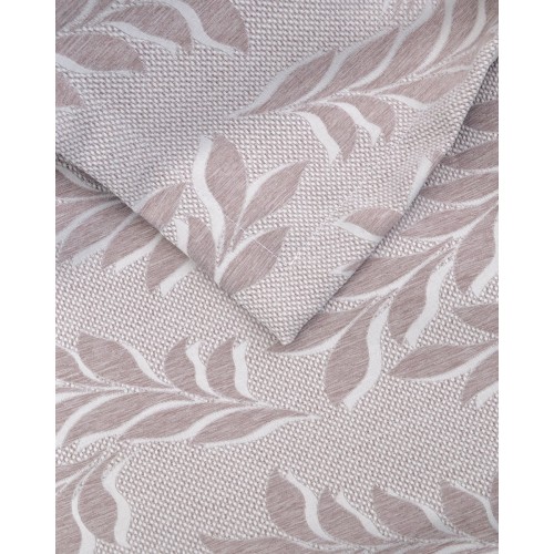 Ζακάρ Τραπεζομάντηλο με Γαλλική Γωνία Lille σε 2 Αποχρώσεις 12 ατόμων (135x260cm) Σοκολά