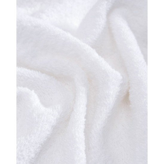 Λευκή Βαμβακερή Πετσέτα με Κρόσσια Dawn 450gsm Προσώπου | 50x90cm Άσπρο
