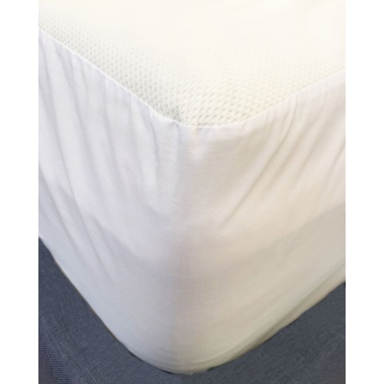 Αδιάβροχο Ανάγλυφο Επίστρωμα Προστασίας Στρώματος 3D Ημίδιπλη (120x200 30cm) Άσπρο