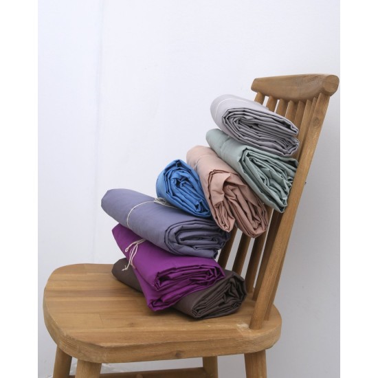 Βαμβακερό Σεντόνι με Λάστιχο Daker Υπέρδιπλη (160x200 32cm) Φούξια