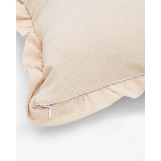 Διακοσμητική Μαξιλαροθήκη Stonewashed Luxury σε 7 Αποχρώσεις 40x40cm Άμμου