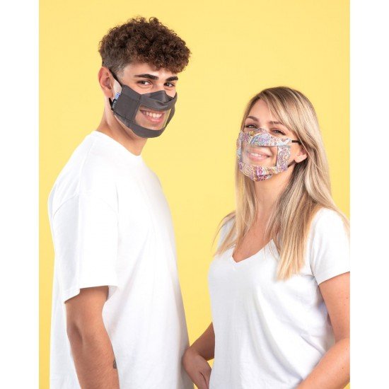 Μάσκα με Διαφάνεια #Smile New Generation Ανεμπόδιστης Επικοινωνίας 20.5x8cm One Size Φιστικί