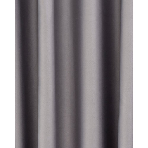 Έτοιμη Ραμμένη Κουρτίνα Συσκότισης Blackout με Κρίκους Otto σε 3 Αποχρώσεις Στενό Φύλλο Γκρι