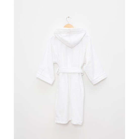 Βρεφικό Μπουρνούζι με Κουκούλα & Ρέλι Yuhu 4-6 ετών Άσπρο