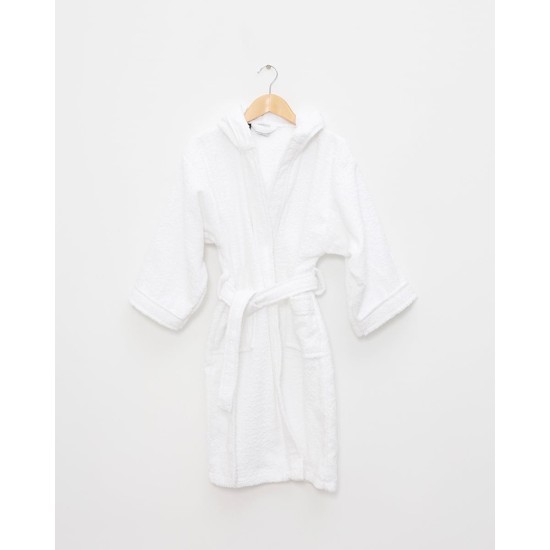 Βρεφικό Μπουρνούζι με Κουκούλα & Ρέλι Yuhu 4-6 ετών Άσπρο