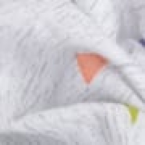 Scrunchies Λαστιχάκι Μαλλιών Triangles With Blue.  Μπλε