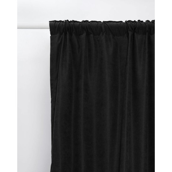 Έτοιμη Ραμμένη Βελούδινη Κουρτίνα Velvet Suede σε 9 Αποχρώσεις Στενό Φύλλο | 150x270cm Μαύρο Έτοιμη Ραμμένη Βελούδινη Κουρτίνα Velvet Suede σε 9 Αποχρώσεις Στενό Φύλλο | 150x270cm Μαύρο