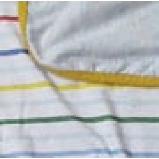 Βρεφική Βαμβακερή Κουβέρτα Λίκνου με Πολύχρωμο Ριγέ Baby Hug 90x70cm.  Λίκνου (90x70cm) Σιέλ