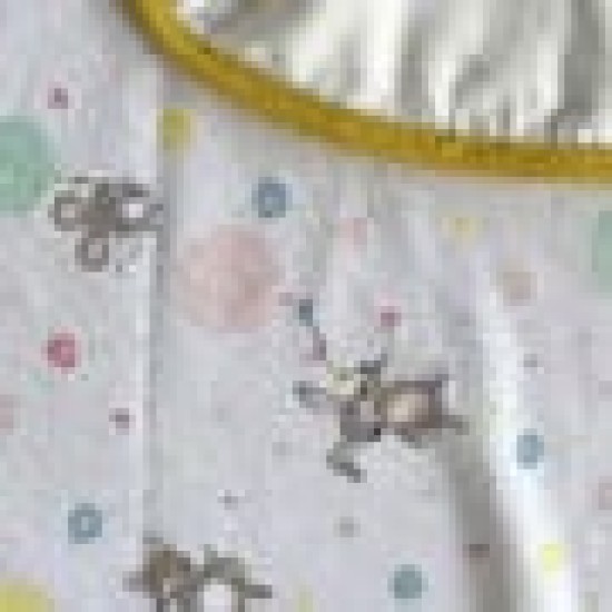 Βρεφική Βαμβακερή Κουβέρτα Λίκνου με Λαγουδάκια & Αρκουδάκια Baby Hug 90x70cm.  Λίκνου (90x70cm) Άσπρο