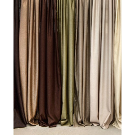 Έτοιμη Ραμμένη Ζακάρ Κουρτίνα Cell σε 7 Αποχρώσεις Φαρδύ Φύλλο (270x270cm) Καφέ