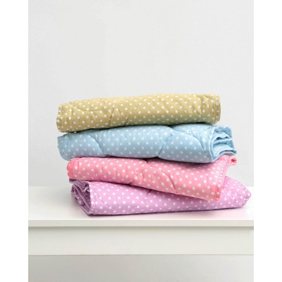 Βαμβακερή Βρεφική Πάντα Κούνιας Πουά Σχέδιο 37x155cm Ροζ