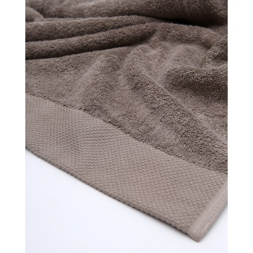 Βαμβακερή Πετσέτα με Φαρδιά Πικέ Φάσα Capital 700gsm Λουτρού | 90x170cm Σοκολά