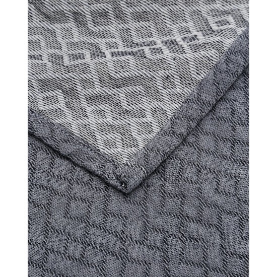 3D Ζακάρ Κουβερλί Κουβέρτα Γεωμετρικό Pattern Augerinos Super Υπέρδιπλη (260x280cm) Ανθρακί 3D Ζακάρ Κουβερλί Κουβέρτα Γεωμετρικό Pattern Augerinos Super Υπέρδιπλη (260x280cm) Ανθρακί