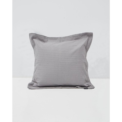 3D Βαμβακερή Πικέ Oxford Μαξιλαροθήκη Videl σε 8 Αποχρώσεις 45x45 5cm Ανθρακί