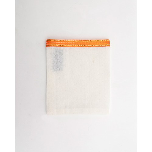 Υφαντή Θήκη Σαπουνιού με Πορτοκαλί Ρέλι Sponge 8.5x10cm One Size (8.5x10cm) Εκρού