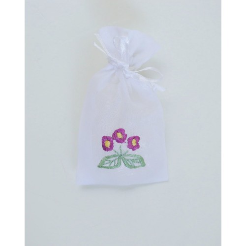 Πουγκί μπομπονιέρας Favours με κέντημα λουλουδιών One Size Άσπρο