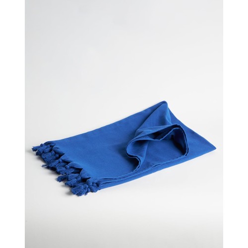 Βαμβακερή Πετσέτα Θαλάσσης Διπλής Όψης με Κρόσσια Klima σε 8 Αποχρώσεις 90x140cm Θαλάσσης | 90x170cm Μπλε Royal