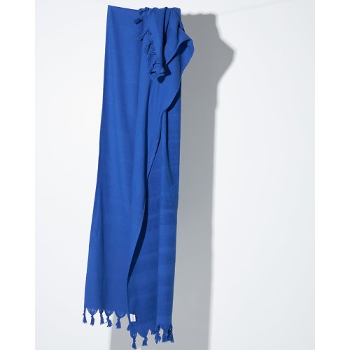 Βαμβακερή Πετσέτα Θαλάσσης Διπλής Όψης με Κρόσσια Klima σε 8 Αποχρώσεις 90x140cm Θαλάσσης | 90x170cm Μπλε Royal