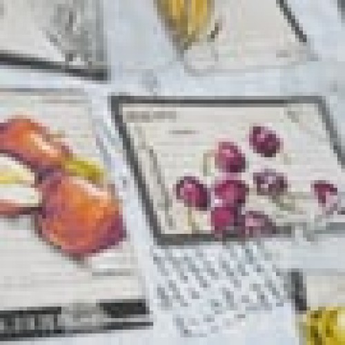 Πετσετάκι με Σχέδιο Φρούτα Recipe Fruits 40x40cm 2 ατόμων (40x40cm) Multi