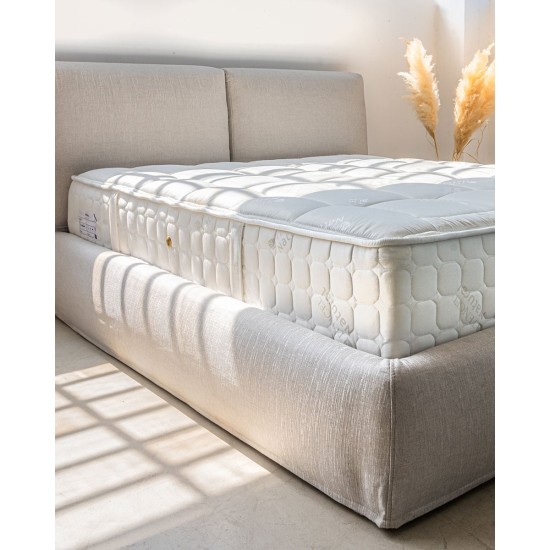 Υπέρδιπλο Κρεβάτι με Κεφαλάρι Elegance 160x200cm Υπέρδιπλη Μπεζ