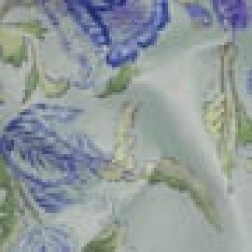 Ροτόντα Τραπεζομάντηλο με Λουλούδια Bolonia Διάμετρος 130cm Μπλε