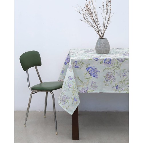 Ροτόντα Τραπεζομάντηλο με Λουλούδια Bolonia Διάμετρος 130cm Μπλε