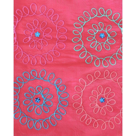 Διακοσμητική Φούξια Μαξιλαροθήκη Ταφτάς Baira 40x40cm 40x40cm Φούξια