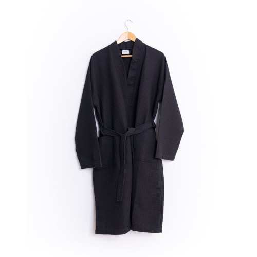 Βαμβακερό Πικέ Μπουρνούζι Osaka Large | XLarge Μαύρο