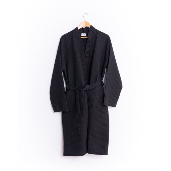 Βαμβακερό Πικέ Μπουρνούζι Osaka Large | XLarge Μαύρο