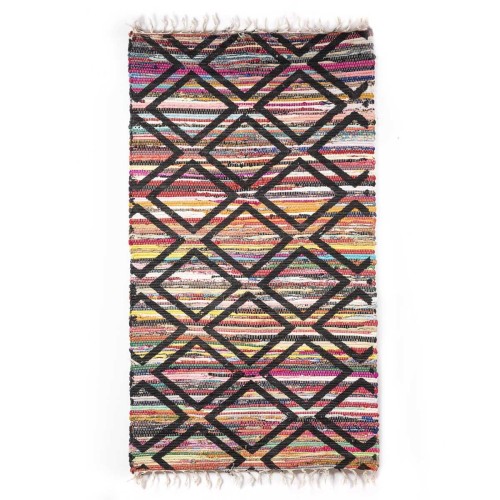 Folklore Βαμβακερό Χαλί Κουρελού Ψηφιακή Εκτύπωση Kerala 90x150cm 90x150cm Multi