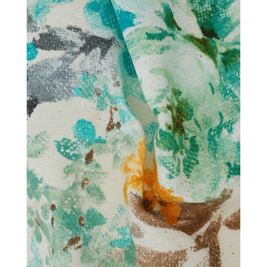 Φλοράλ Ύφασμα Φ280cm Araia. Άκουα