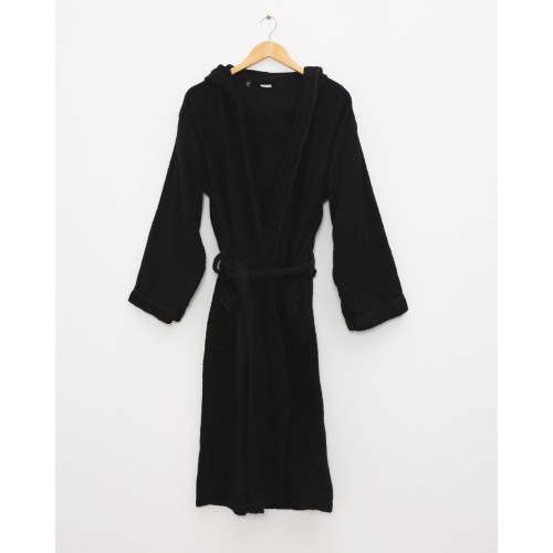 Βαμβακερό Μπουρνούζι με Κουκούλα & Ρέλι Oh Lala Small Μαύρο