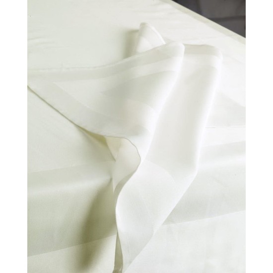 Τραπεζομάντηλο Gourmet με ζακάρ σχέδιο ρίγας 2 ατόμων | 85x85cm Ιβουάρ