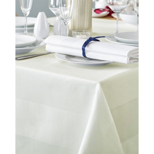 Τραπεζομάντηλο Gourmet με ζακάρ σχέδιο ρίγας 80x80cm Ιβουάρ