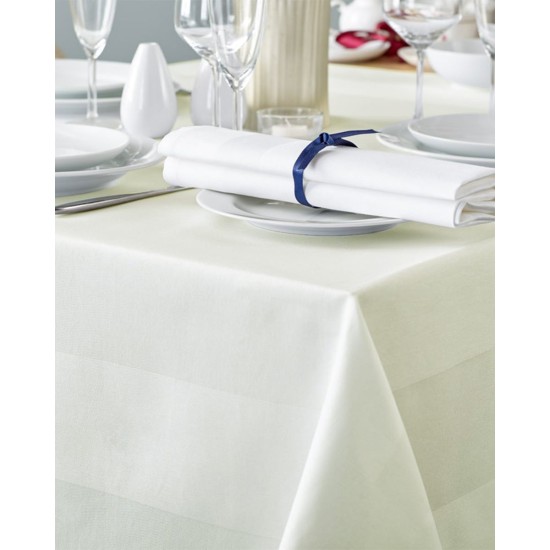 Τραπεζομάντηλο Gourmet με ζακάρ σχέδιο ρίγας 2 ατόμων | 85x85cm Ιβουάρ