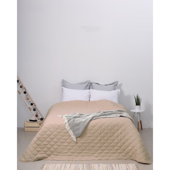 Κουβερλί Noble Υπέρδιπλη (220x240cm) Μπεζ