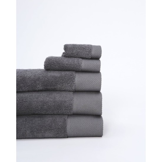 Βαμβακερή Πετσέτα με Φαρδιά Πικέ Φάσα Capital 700gsm Λουτρού | 90x170cm Γκρι Σκούρο Βαμβακερή Πετσέτα με Φαρδιά Πικέ Φάσα Capital 700gsm Λουτρού | 90x170cm Γκρι Σκούρο