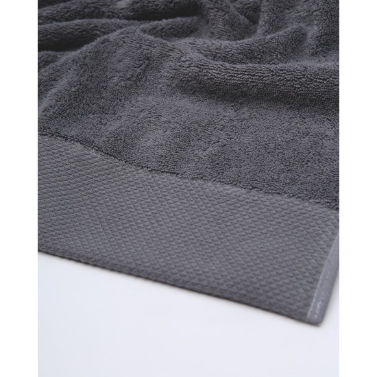 Βαμβακερή Πετσέτα με Φαρδιά Πικέ Φάσα Capital 700gsm Λουτρού | 90x170cm Γκρι Σκούρο Βαμβακερή Πετσέτα με Φαρδιά Πικέ Φάσα Capital 700gsm Λουτρού | 90x170cm Γκρι Σκούρο